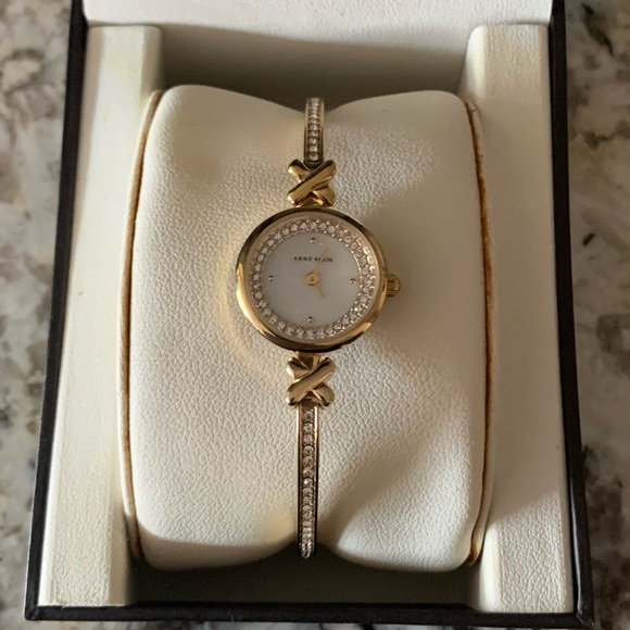 Anne Klein Rhinestone Jeweled Bracelet Watch - Picture 3 of 9